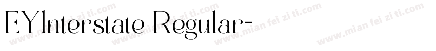 EYlnterstate Regular字体转换